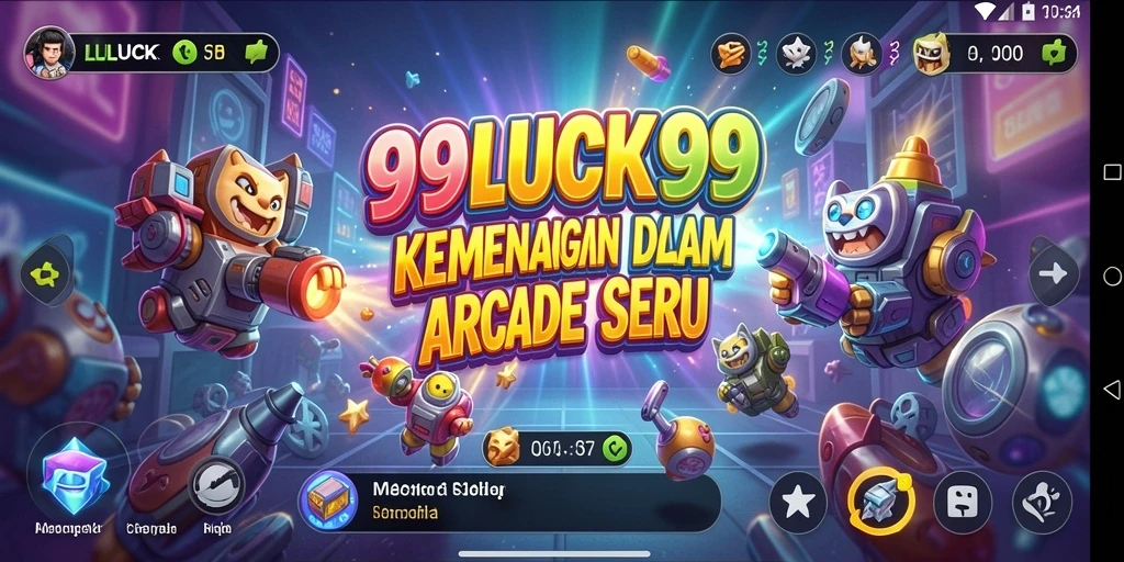 Screenshot gameplay <strong>99LUCK99</strong> menunjukkan aksi seru dalam permainan arcade.