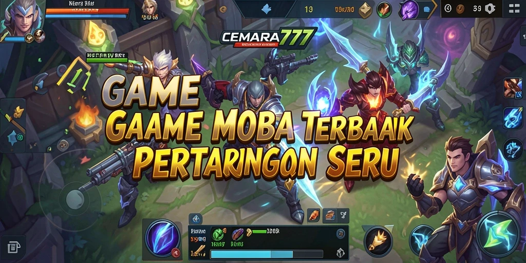 Tangkapan layar CEMARA777 yang menunjukkan pertarungan intens antar tim.