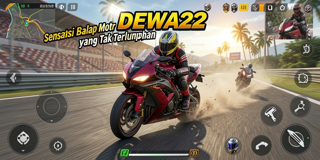 Gameplay menarik dan menegangkan dalam balap motor di DEWA22.