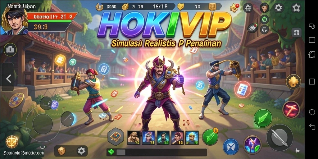 Tampilan gameplay menarik dari aplikasi HOKIVIP dengan fitur simulasi.