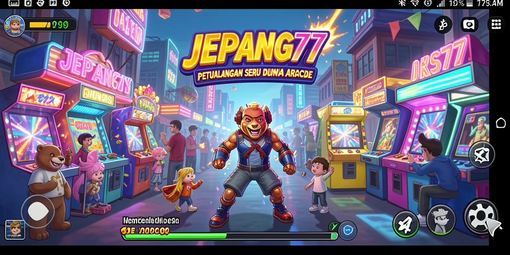 Tampilan gameplay seru dan penuh warna di JEPANG77.