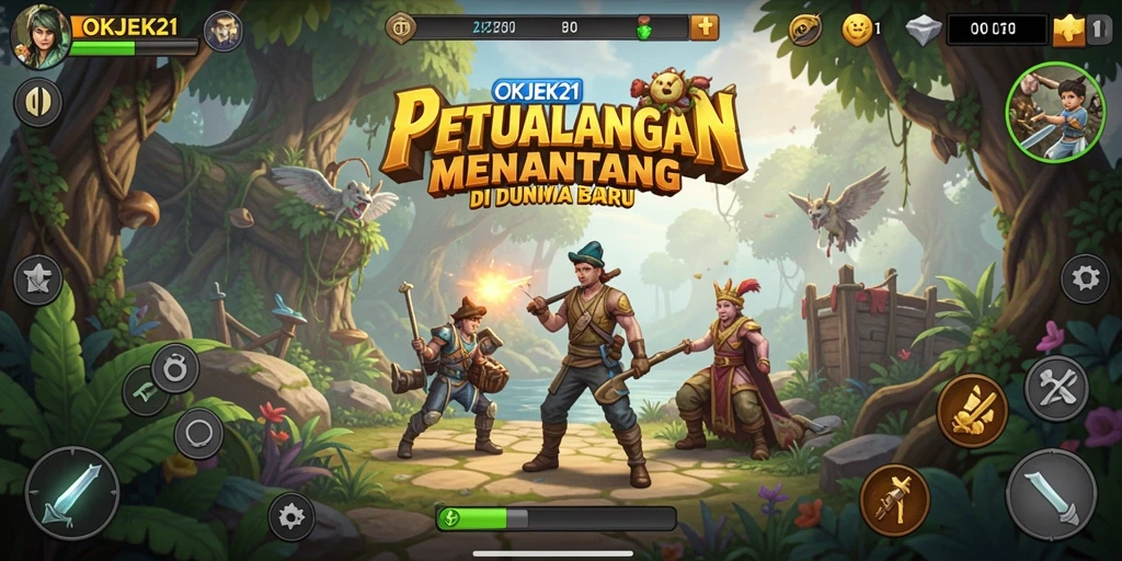 Screenshot gameplay OKJEK21 menampilkan aksi petualangan yang mendebarkan.