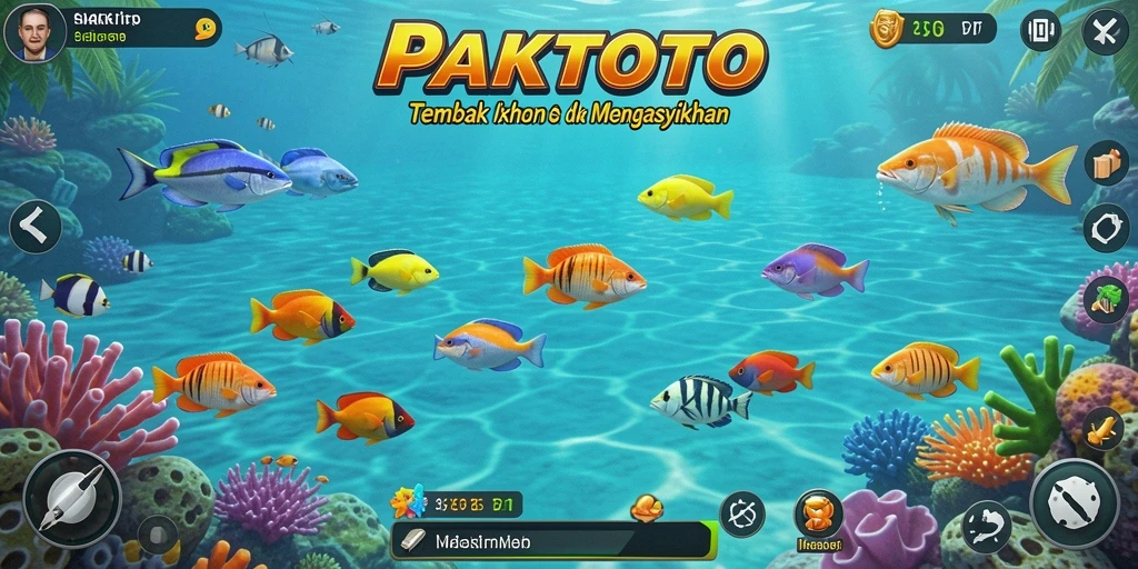 Tampilan gameplay PAKTOTO yang penuh aksi Tembak Ikan.