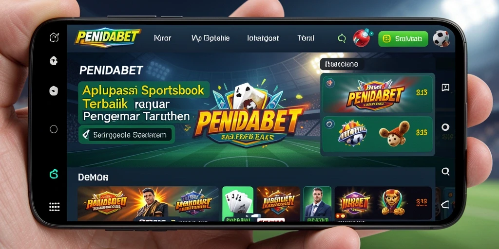 Tampilan layar utama aplikasi PENIDABET dengan fitur Sportsbook yang menarik.
