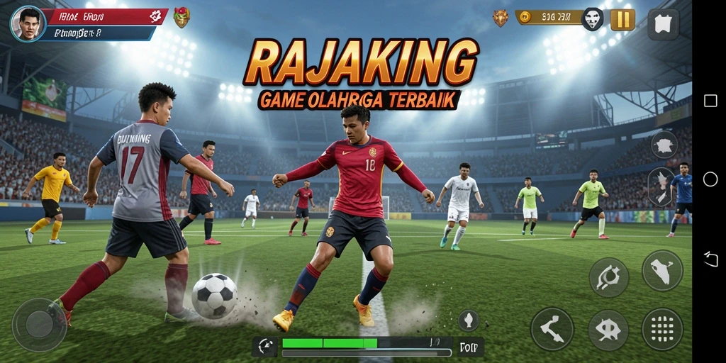 Tampilan gameplay menarik dari RAJAKING dengan aksi olahraga yang seru.
