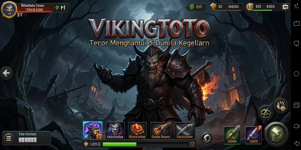 Screenshot VIKINGTOTO menampilkan aksi demi aksi menegangkan di dunia kegelapan.