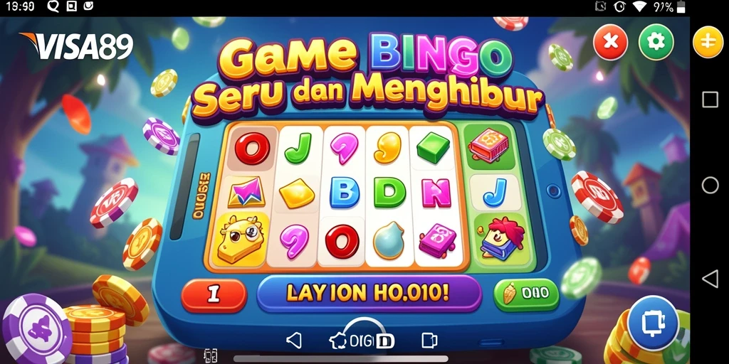 Tampilan gameplay bingo yang seru dan menarik di VISA89.
