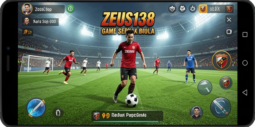 Tangkapan layar ZEUS138 menampilkan aksi mendebarkan di lapangan sepak bola.